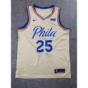 Nike Dri-FIT NBA Ben Simmons #25 Philadelphia 76ers Jersey Sz 50 Cream